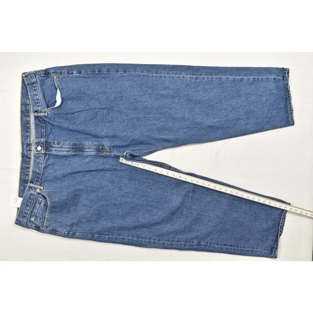 Levi's 550 Relaxed Fit Men's Blue Jeans Size W52 L32 Medium Wash Denim